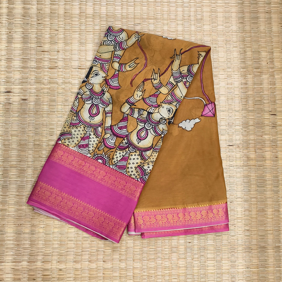Pen kalamkari banglore silk saree