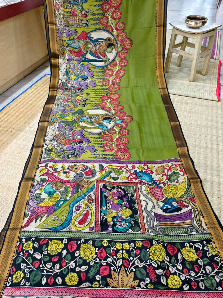 Pen kalamkari banglore silk saree