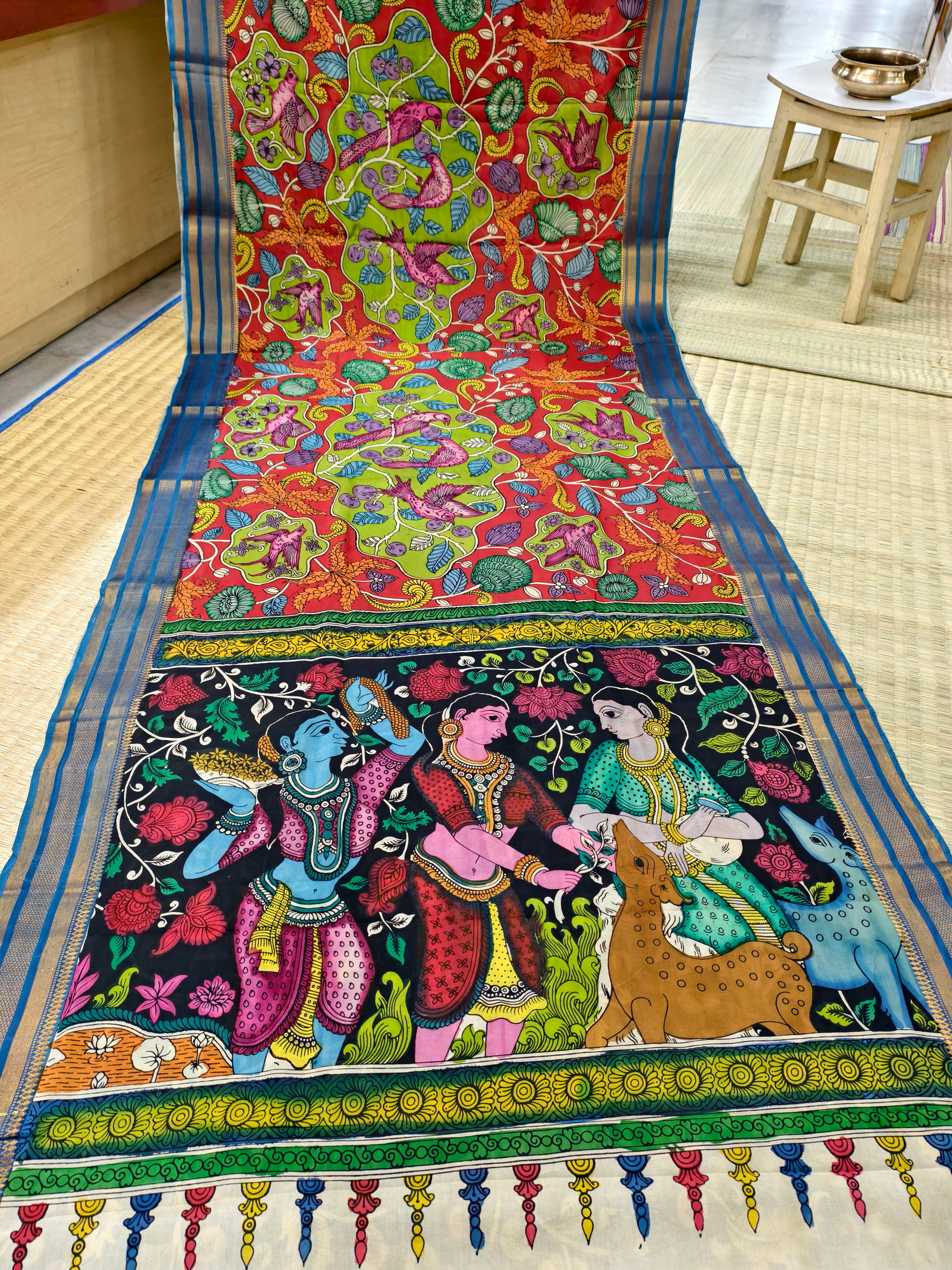 Pen kalamkari banglore silk saree