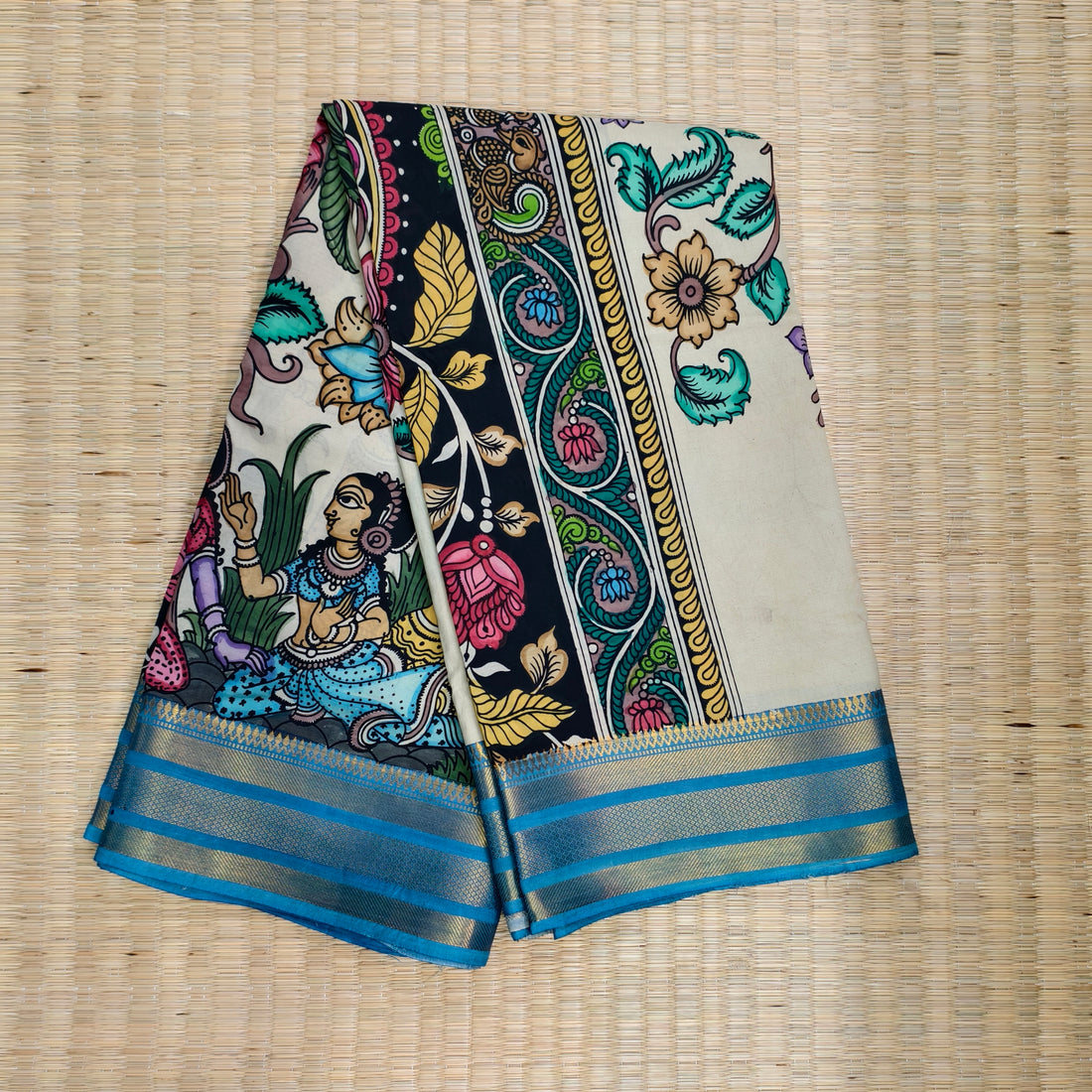 Pen kalamkari kanchi pattu saree
