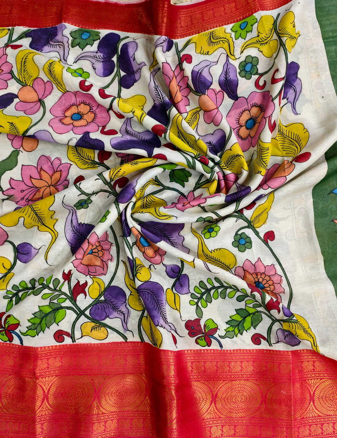 Pen kalamkari uppada pattu saree