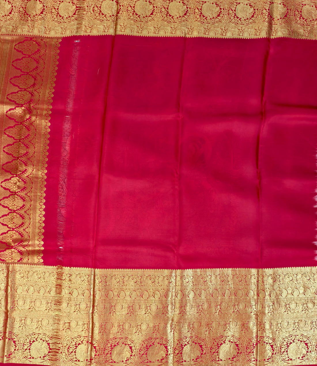 Pen kalamkari pure kanchi pattu silk saree