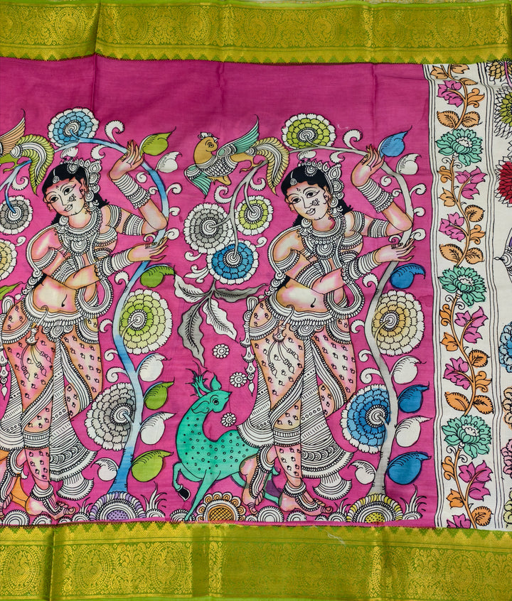 Pen kalamkari Mangalagiri pattu saree