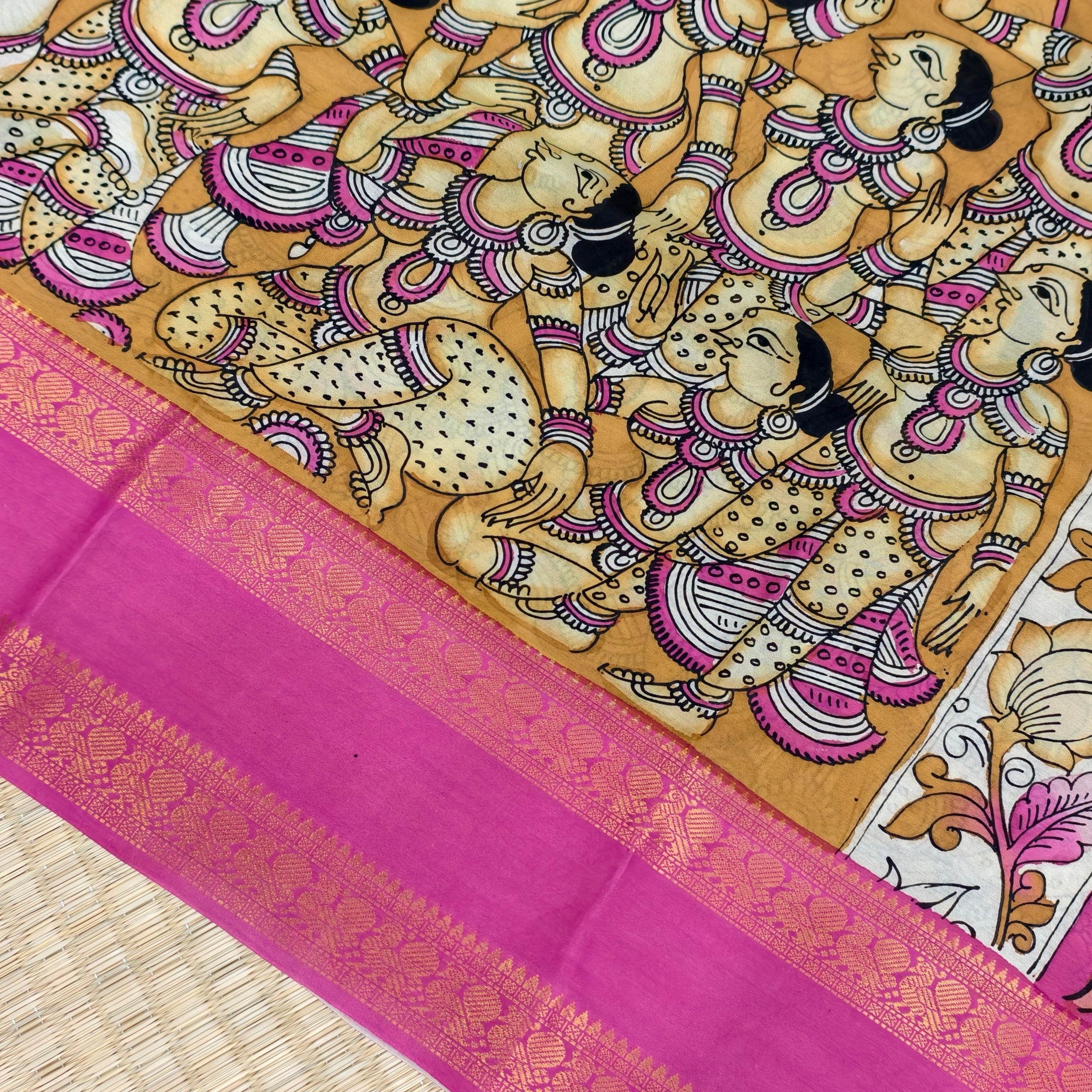 Pen kalamkari banglore silk saree