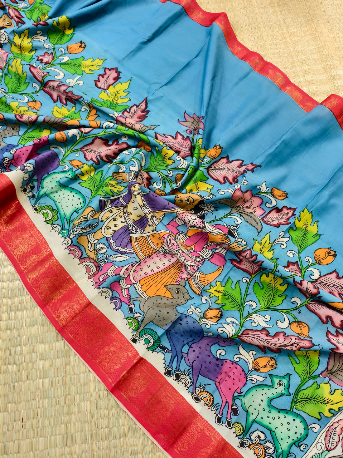 Pen kalamkari banglore silk saree