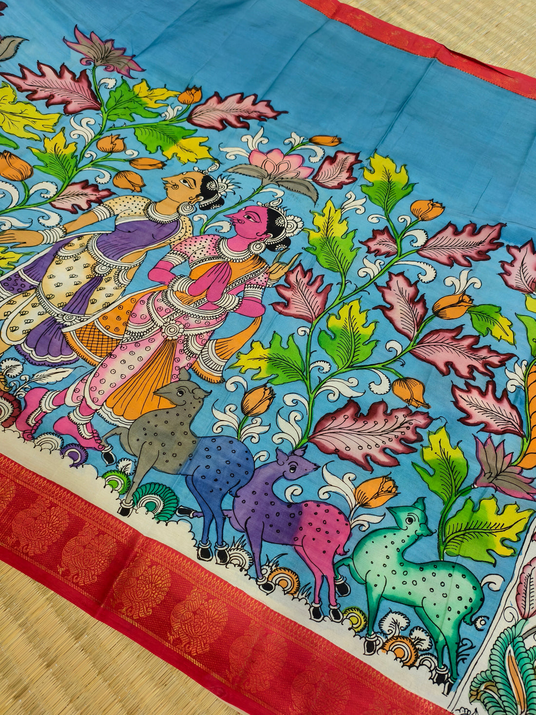 Pen kalamkari banglore silk saree