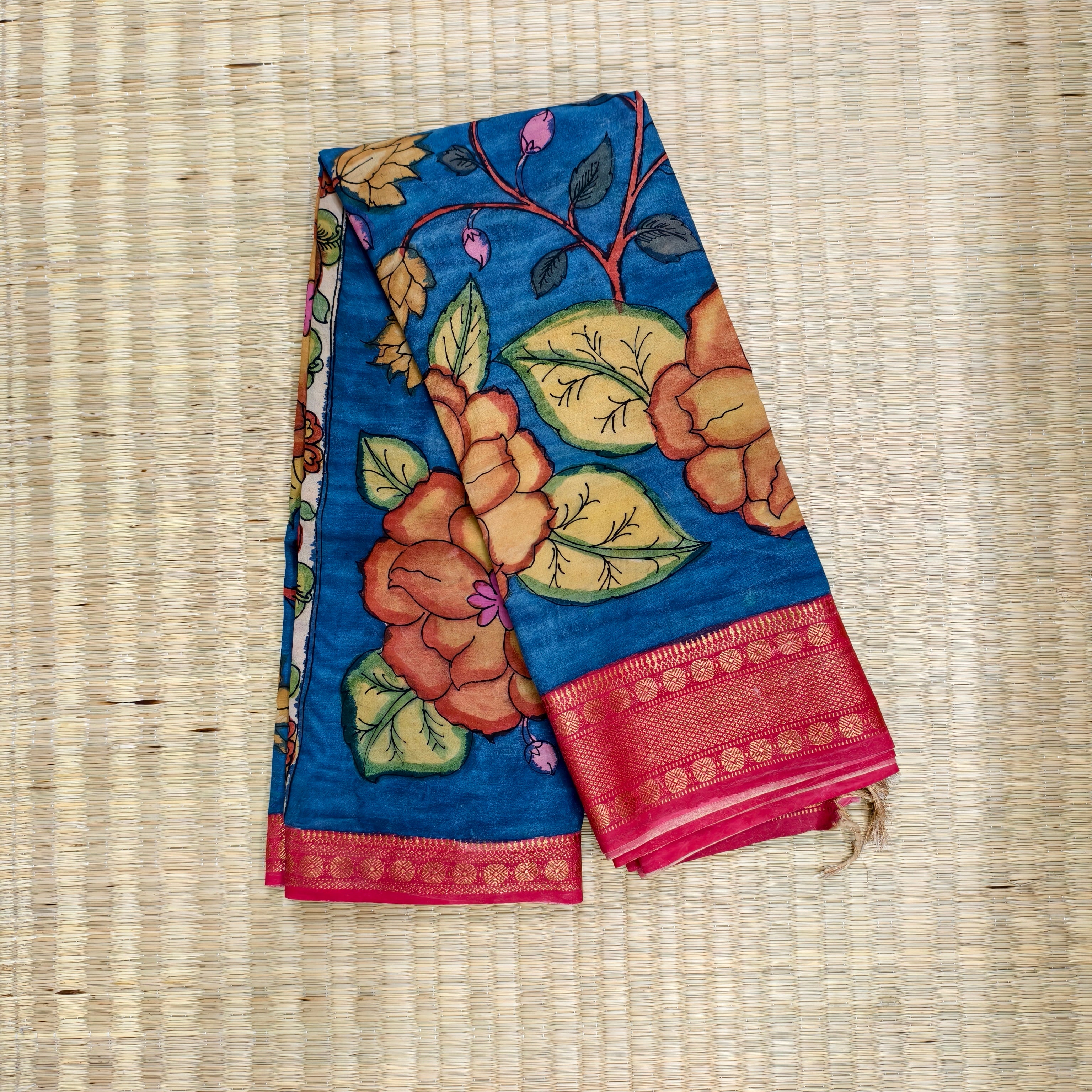 Pen kalamkari banglore silk saree