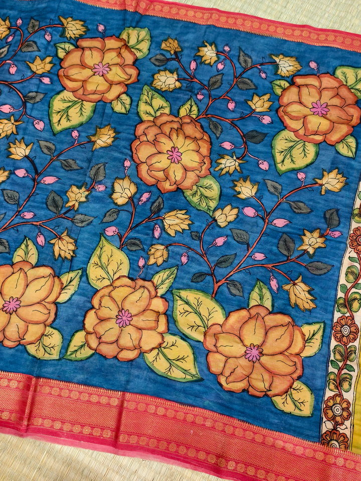 Pen kalamkari banglore silk saree