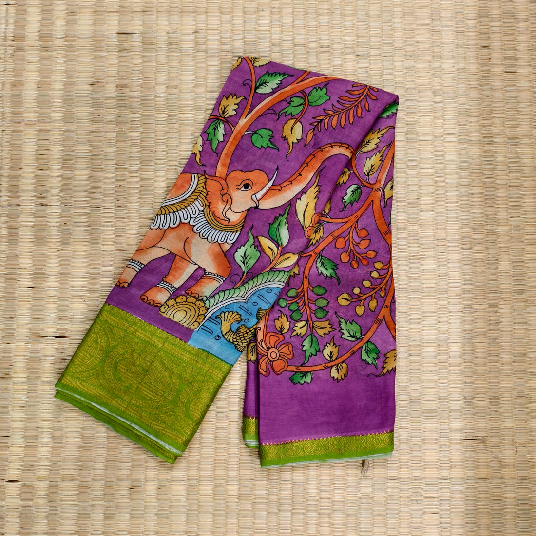 Pen kalamkari banglore silk saree