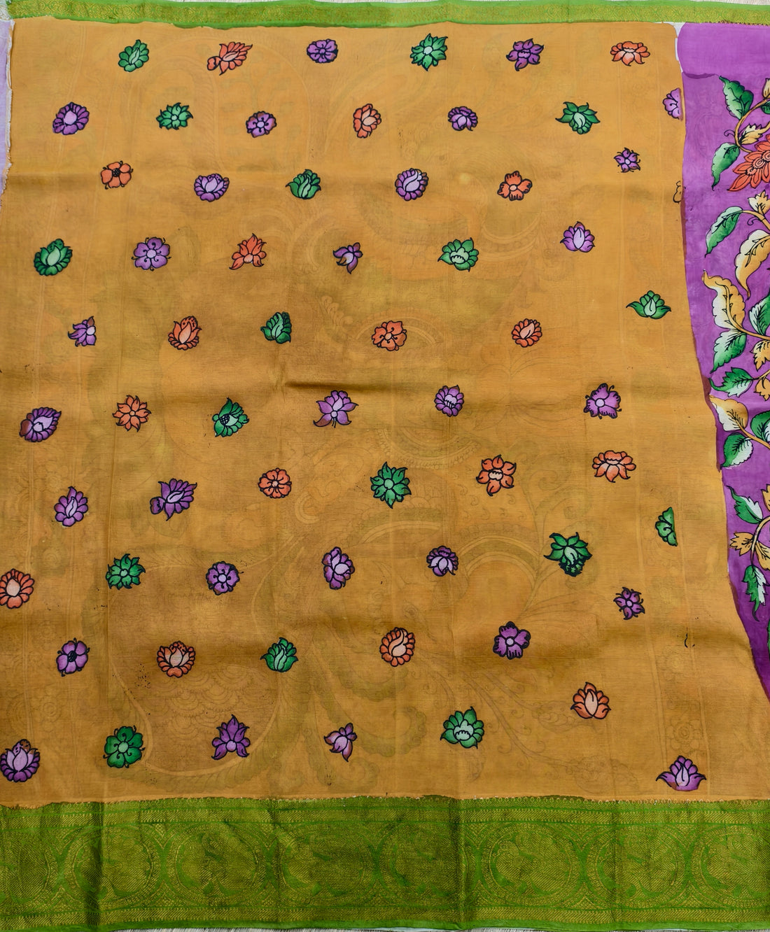 Pen kalamkari banglore silk saree
