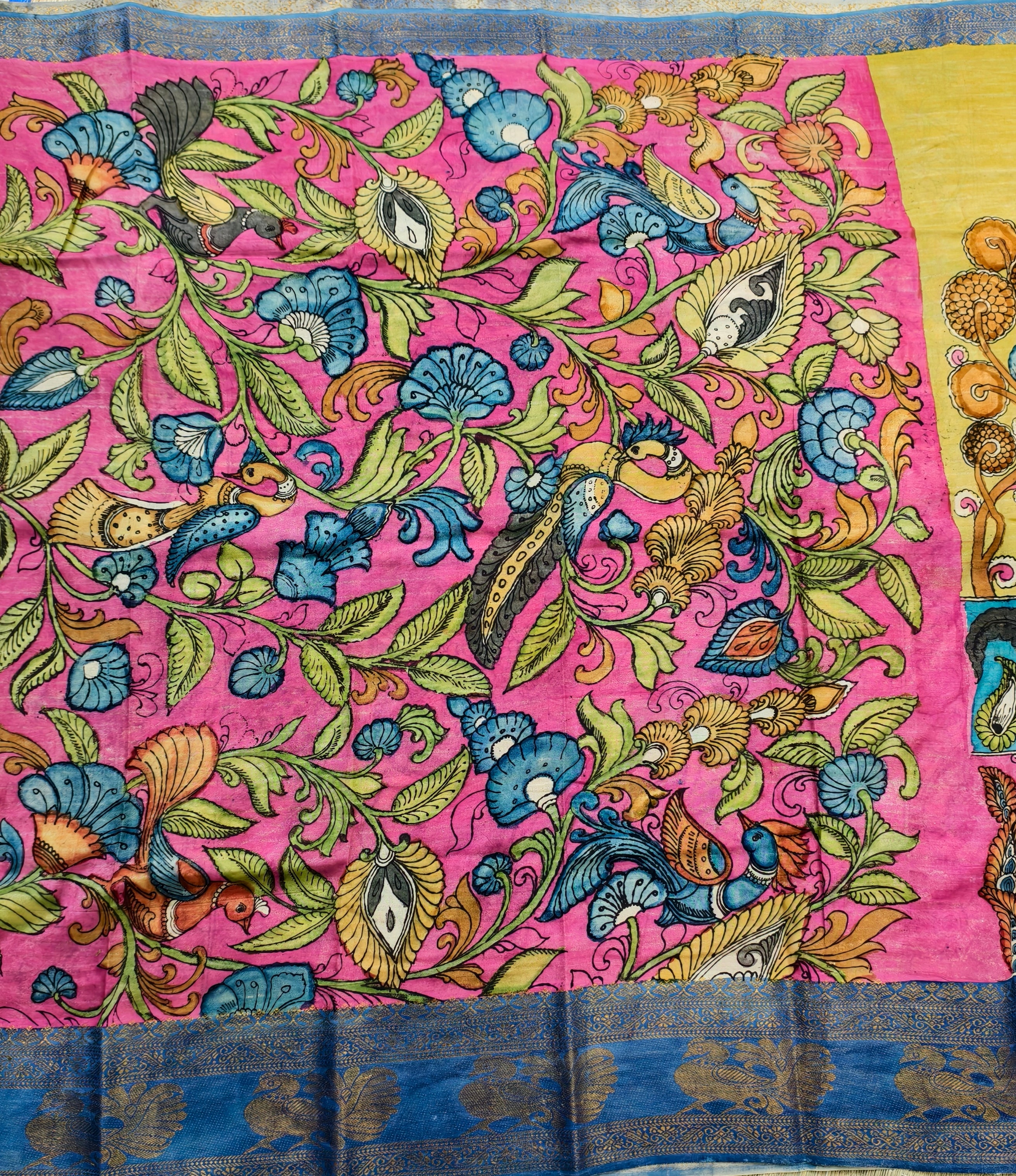 Pen kalamkari banglore silk saree