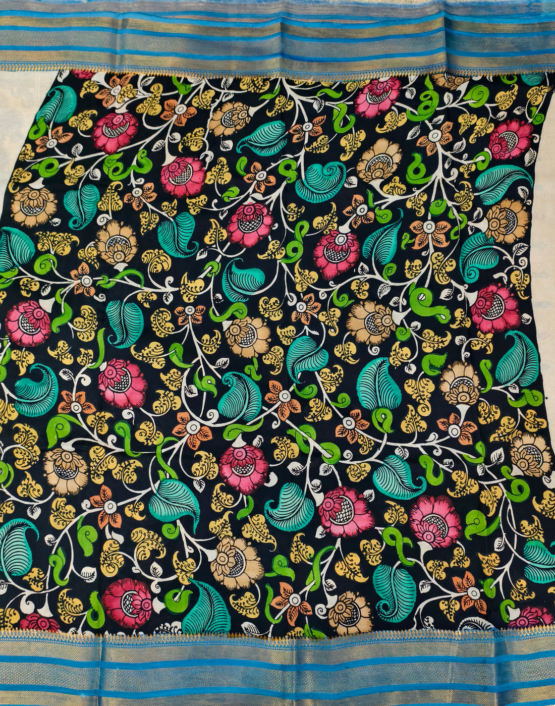 Pen kalamkari kanchi pattu saree