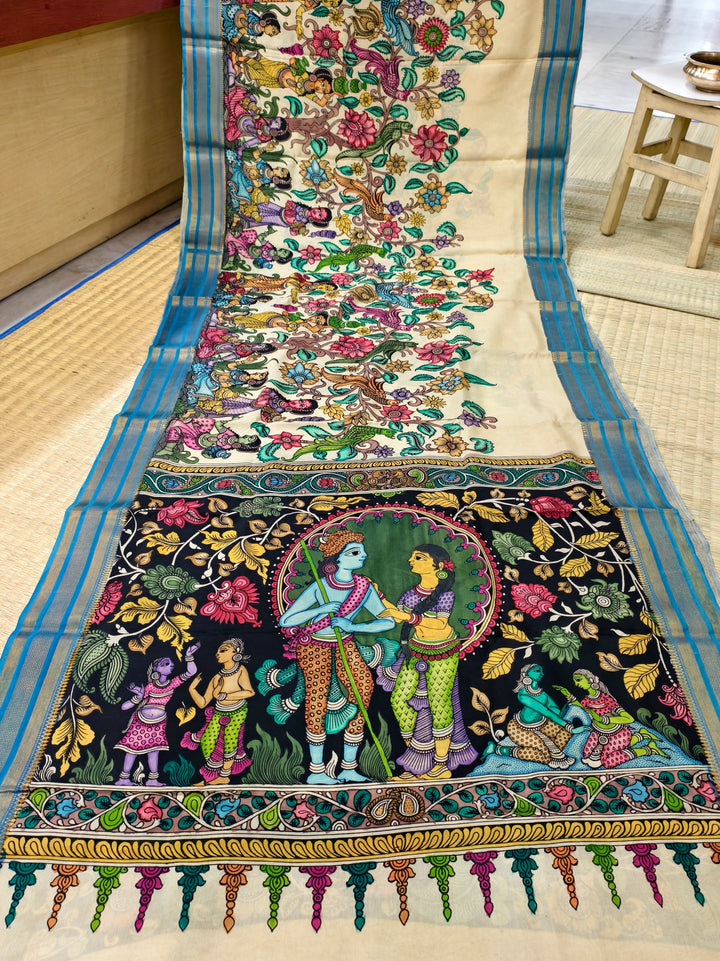 Pen kalamkari kanchi pattu saree