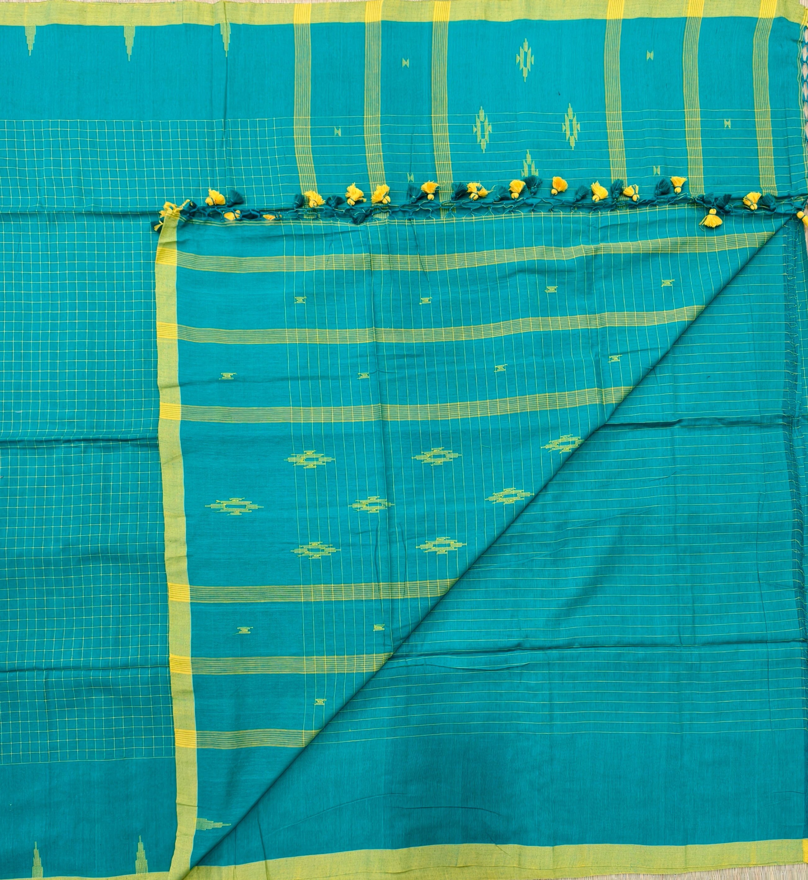 Cotton by cotton jamdani saree