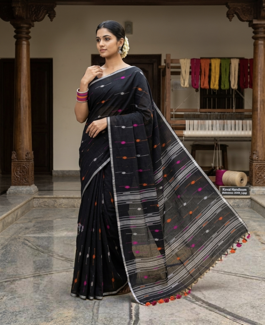 Cotton by cotton jamdani saree