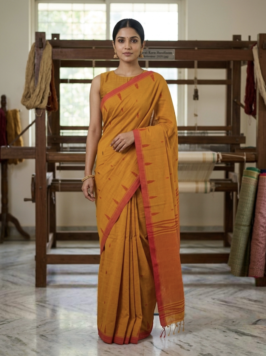 Cotton by cotton jamdani saree