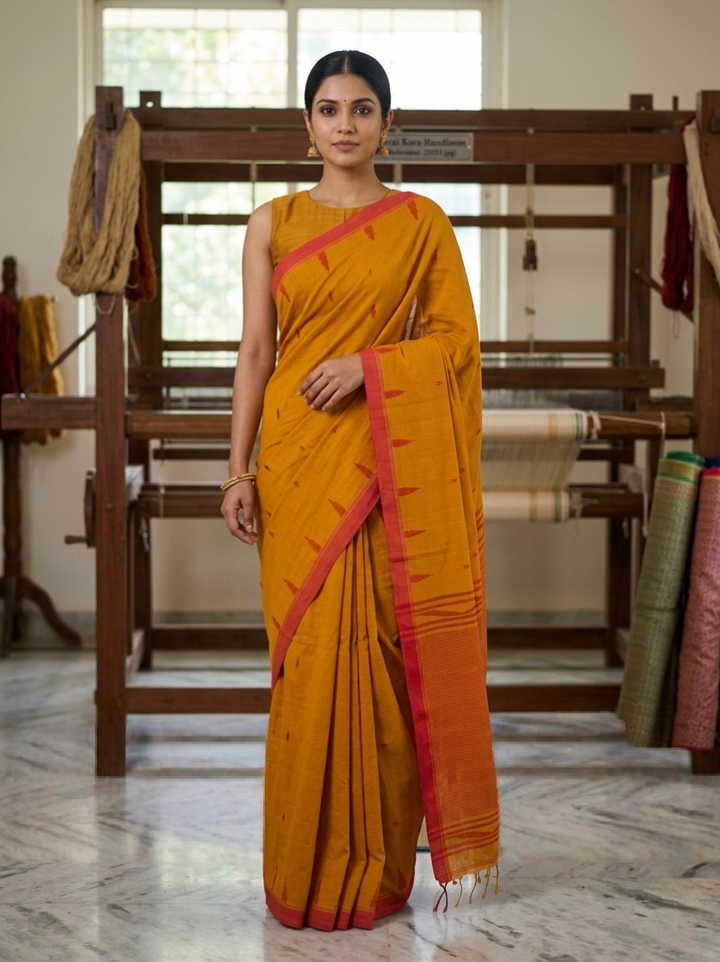 Cotton by cotton jamdani saree