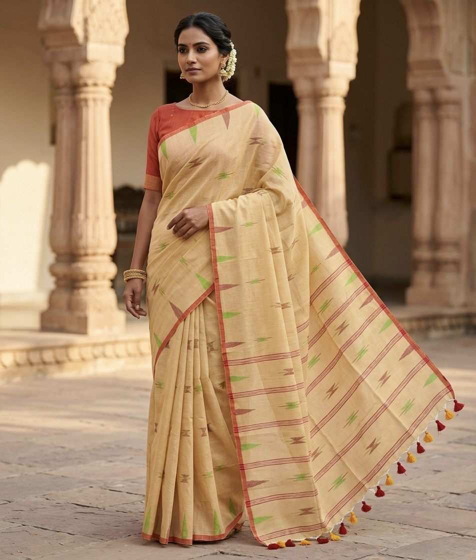 Premium Cotton by cotton 120 count jamdani saree