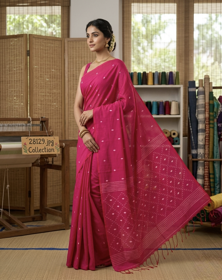 Cotton by cotton jamdani saree
