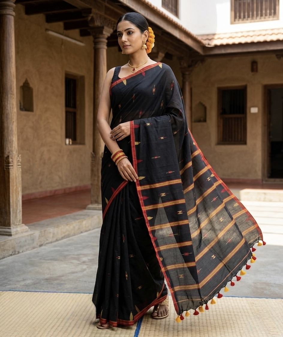 Premium Cotton by cotton 120 count jamdani saree