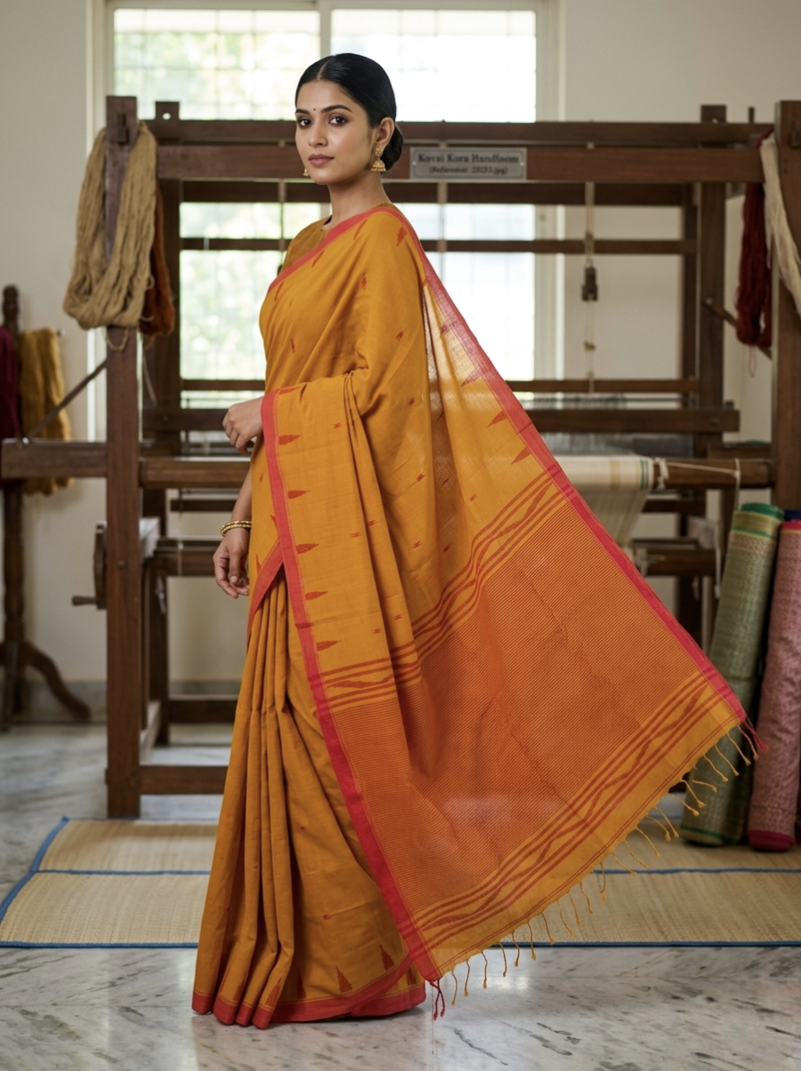 Cotton by cotton jamdani saree