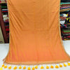 Plain Mul cotton saree with Lace