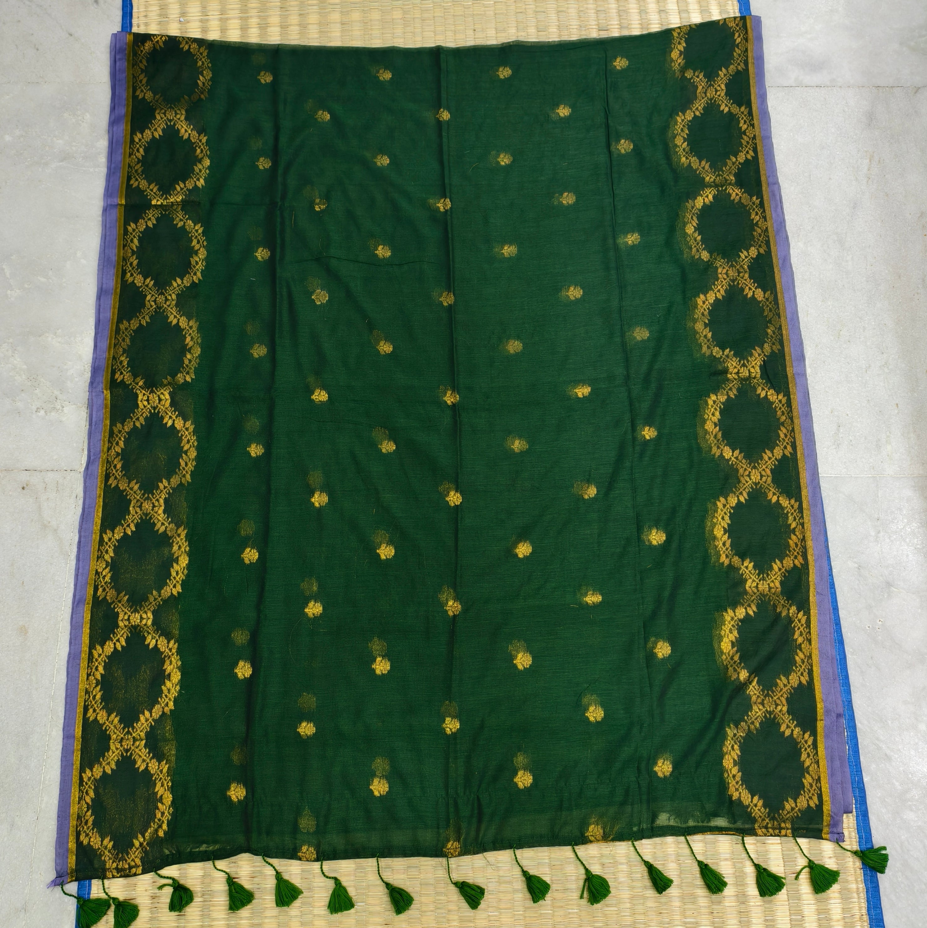 Mul cotton with bensari machine weave saree