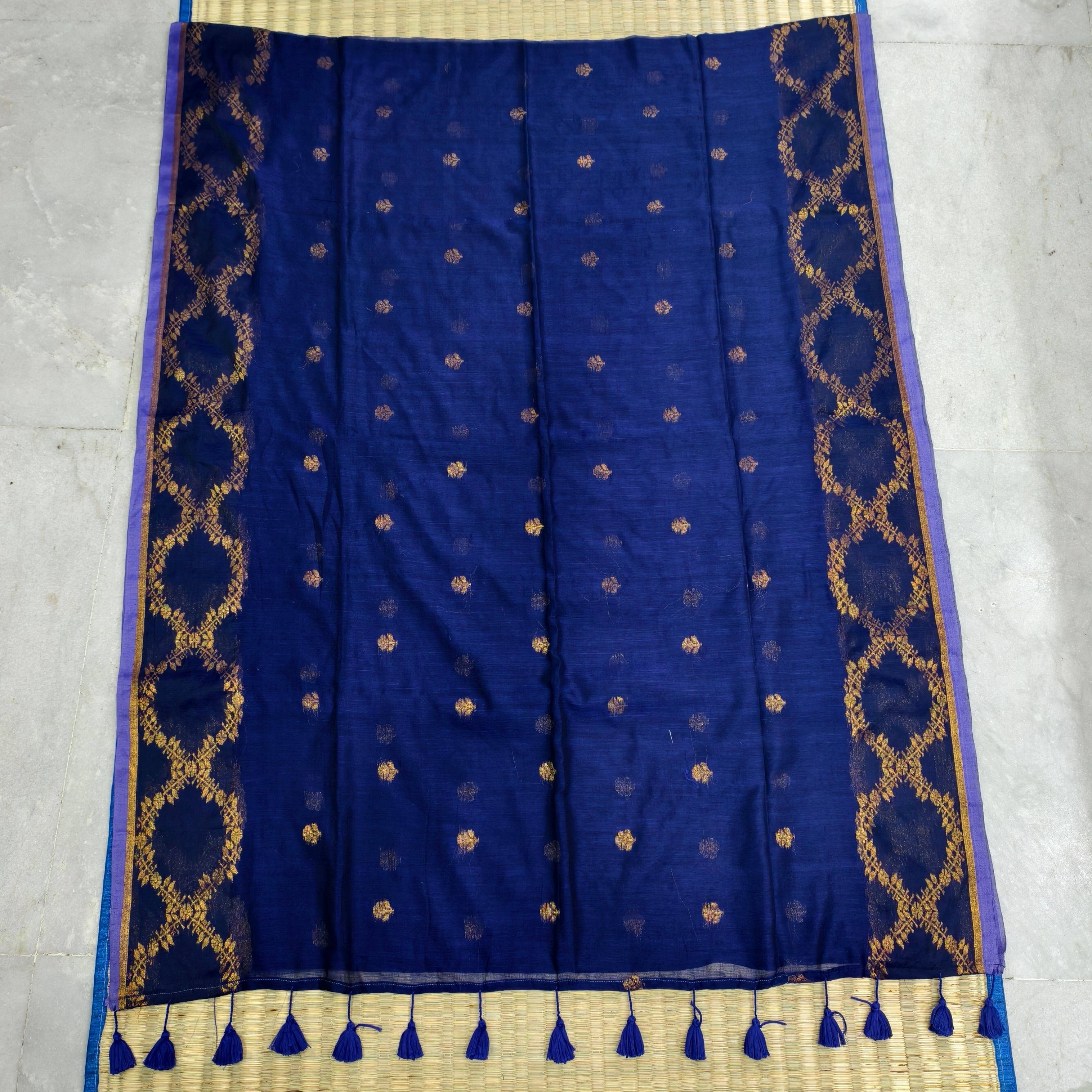 Mul cotton with bensari machine weave saree