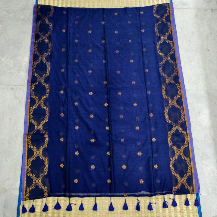 Mul cotton with bensari machine weave saree