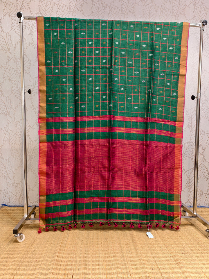 Linen by Linen jamdani saree