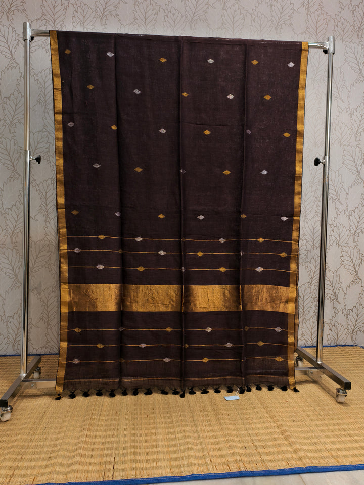 Linen by Linen jamdani saree