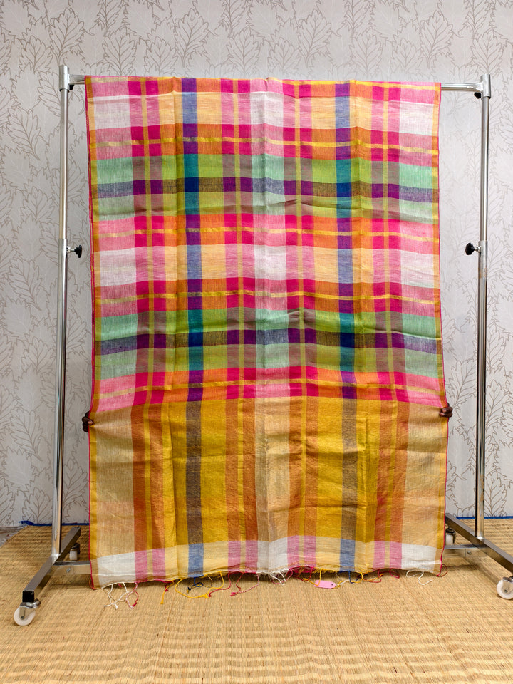 Linen by Linen jamdani saree