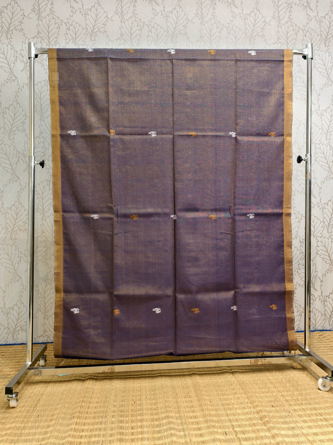 Linen tissue jamdani saree