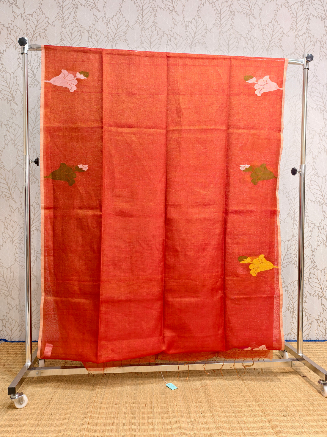 Linen tissue jamdani saree