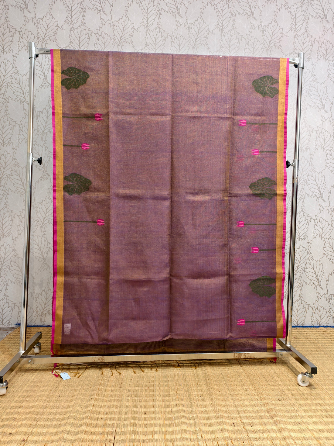 Linen tissue jamdani saree