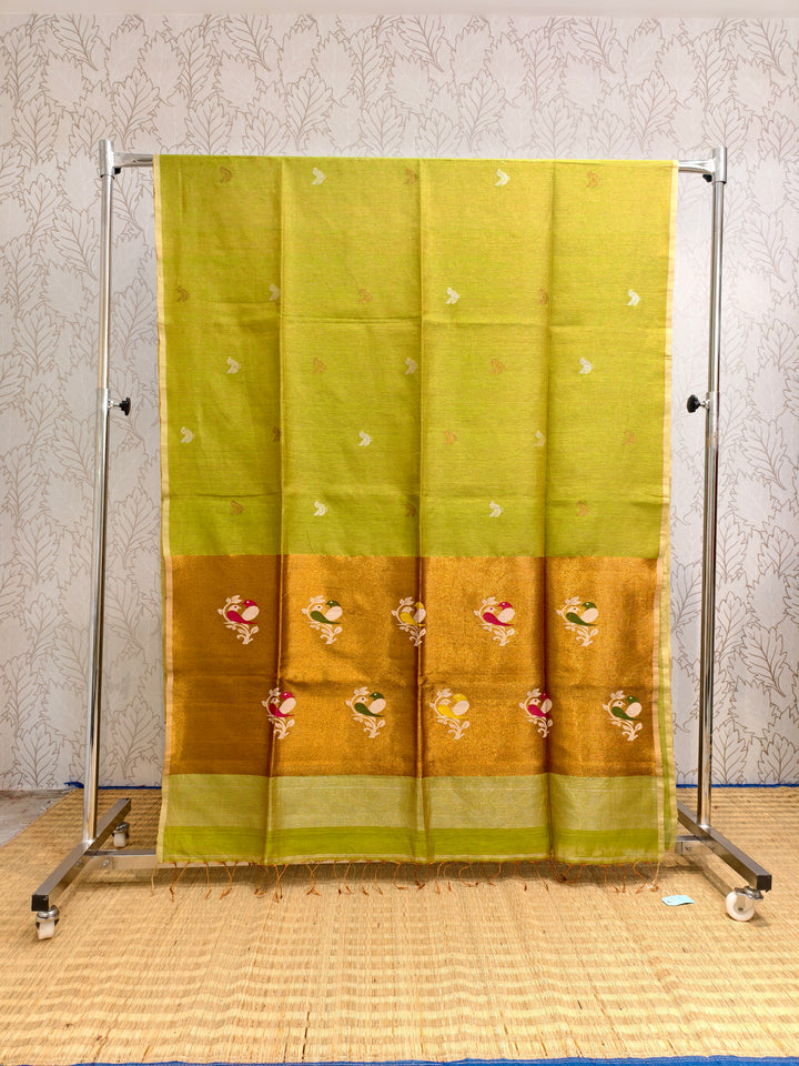 Linen tissue jamdani saree