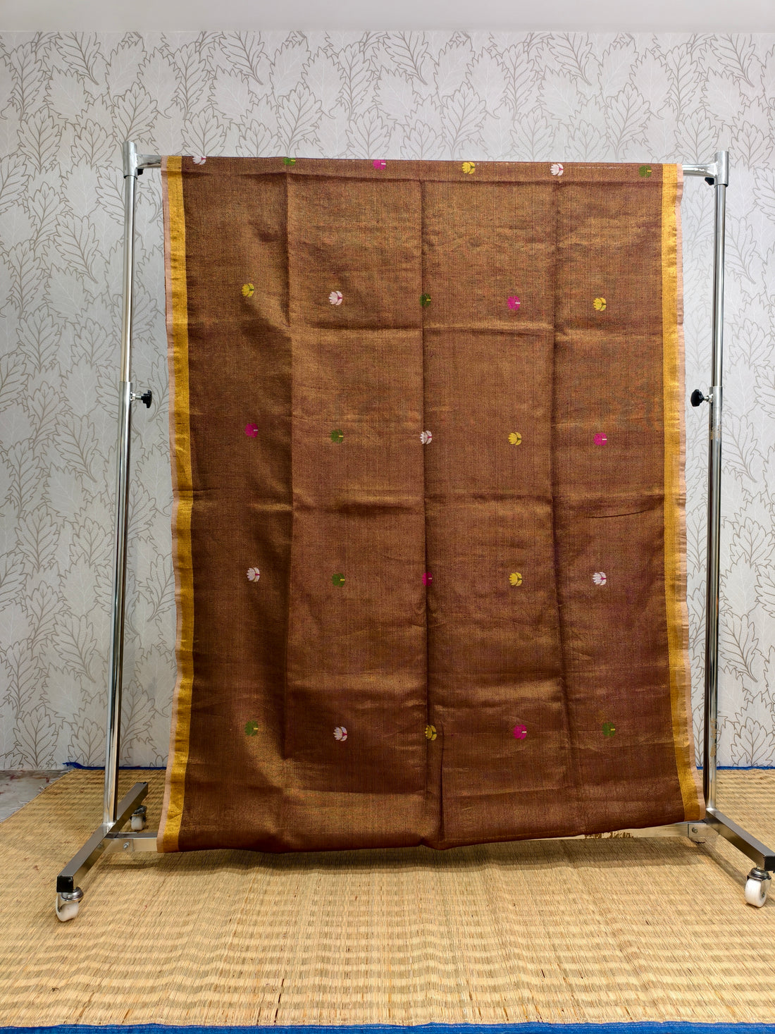 Linen tissue jamdani saree