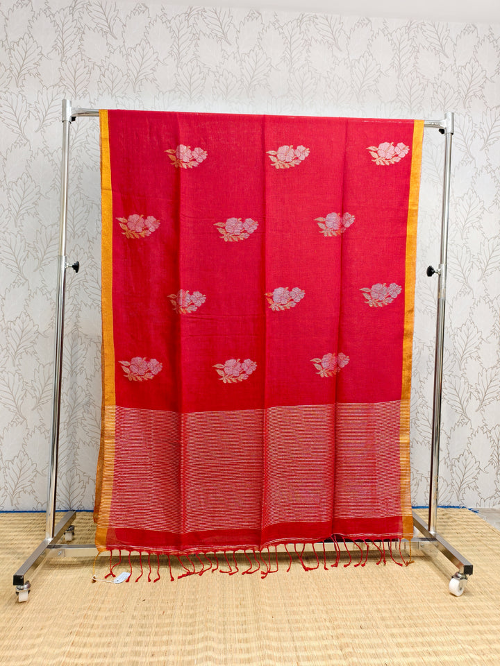 Linen by Linen jamdani saree