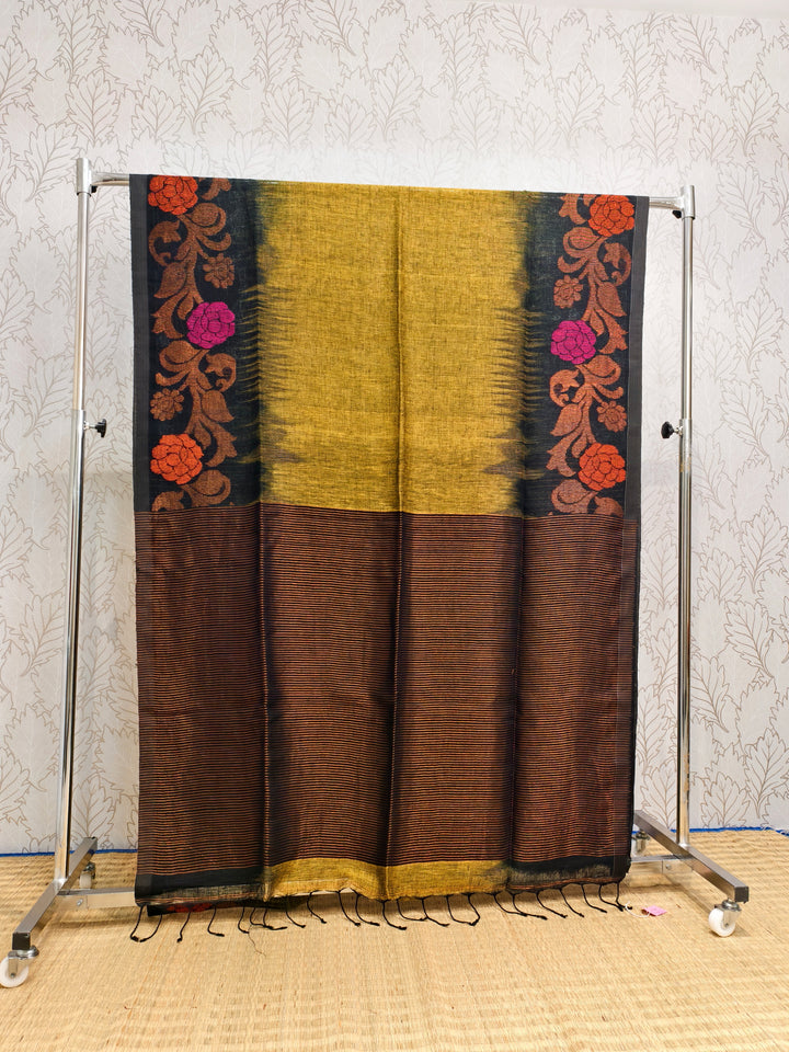 Linen by Linen jamdani saree