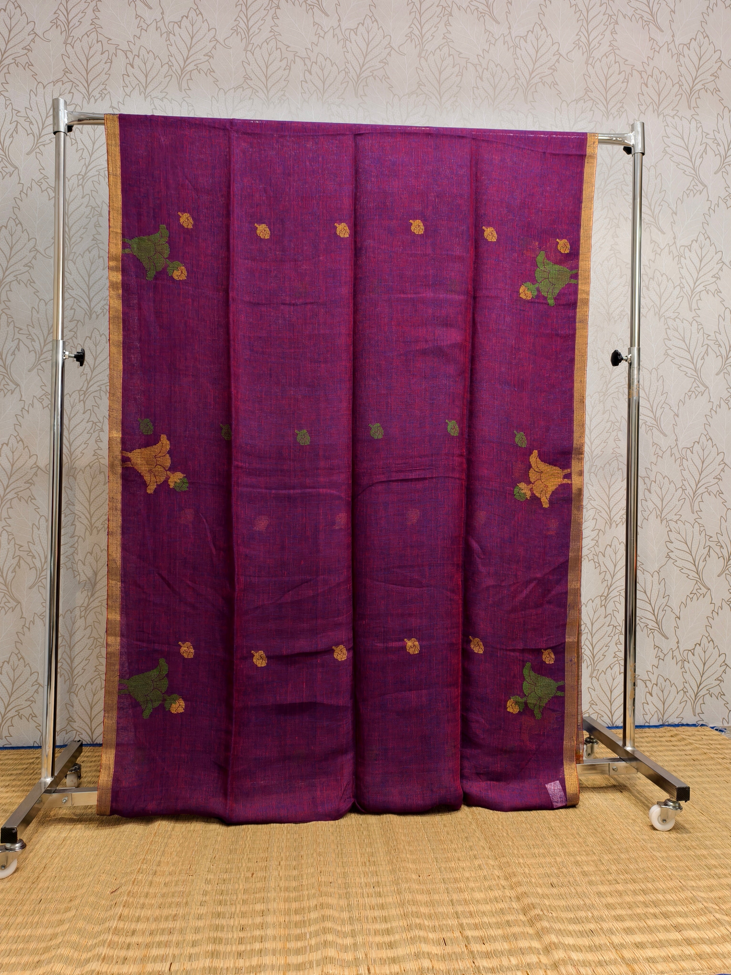 Linen by Linen jamdani saree
