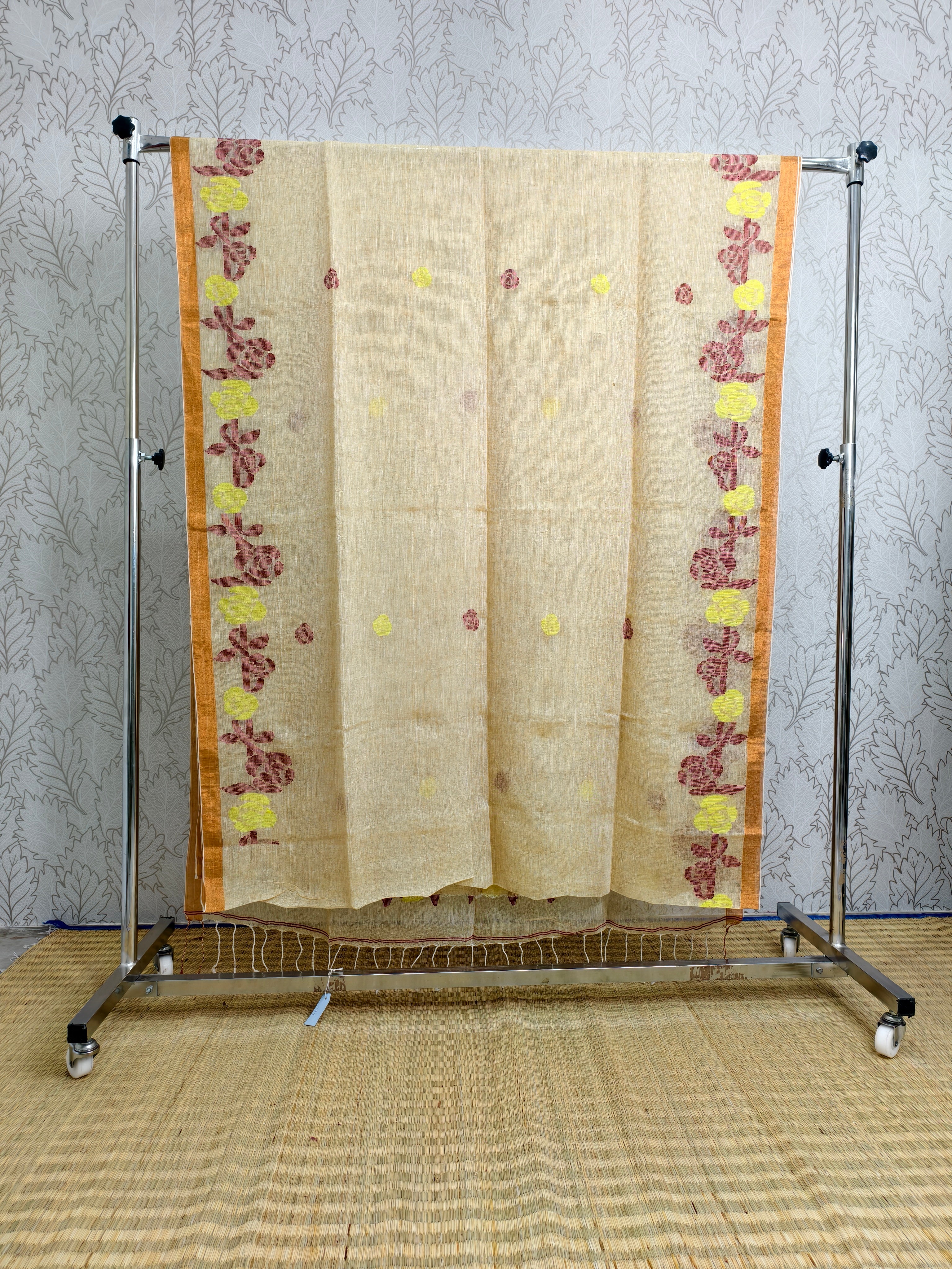 Linen by Linen needle jamdani saree