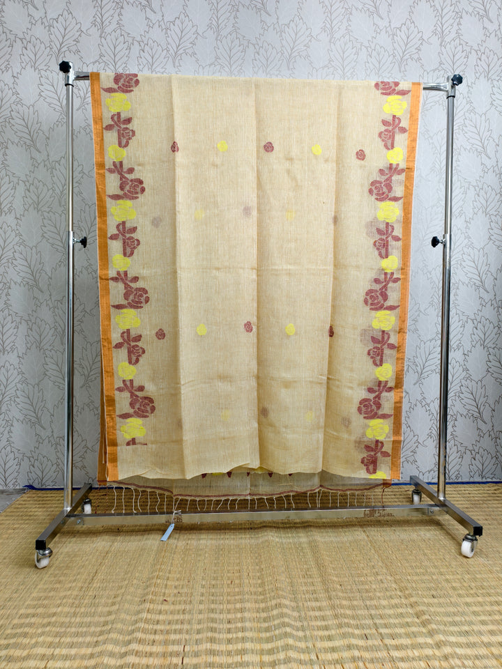 Linen by Linen needle jamdani saree