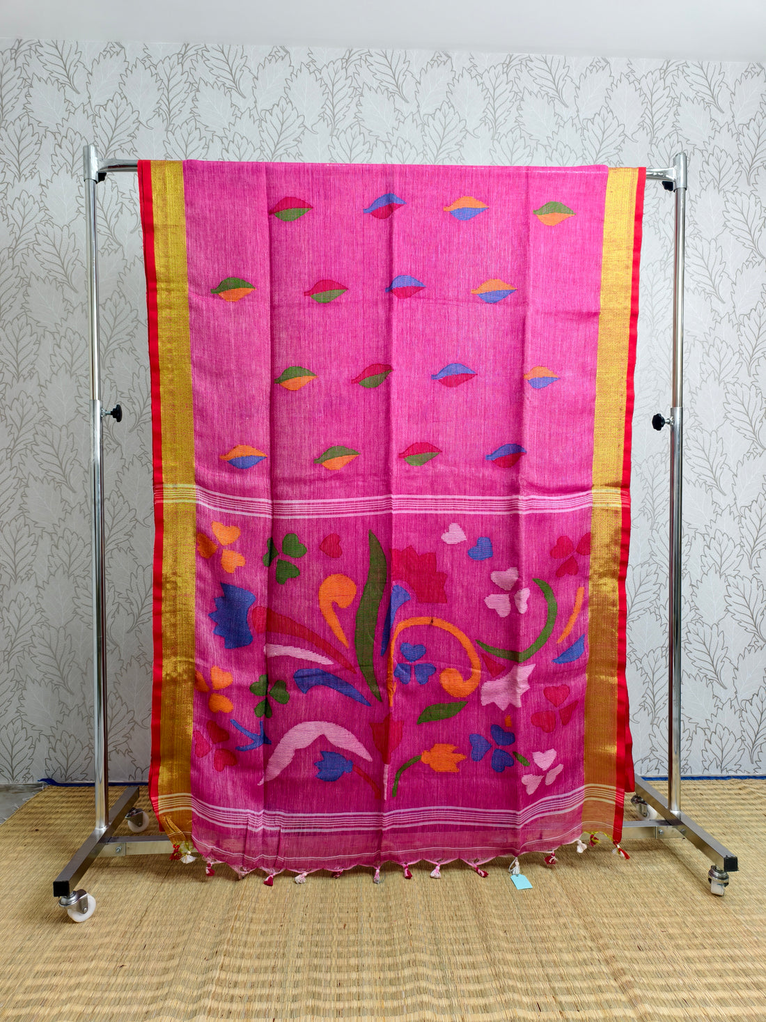 Linen by Linen needle jamdani saree