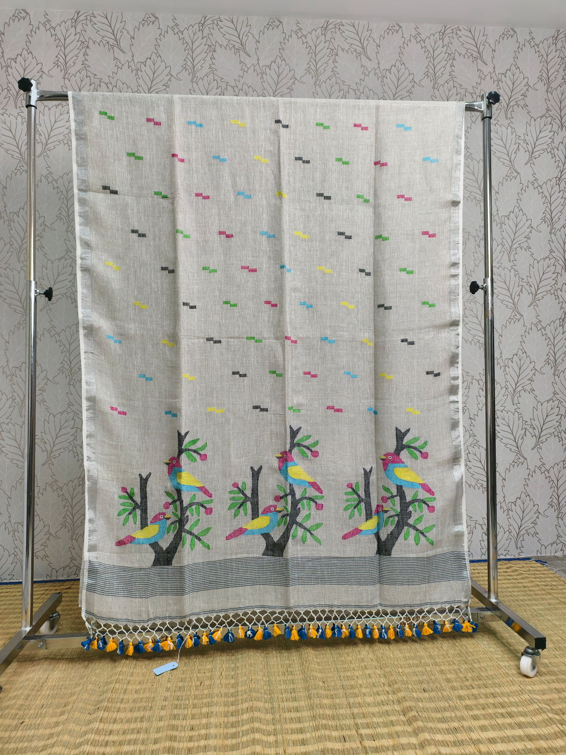 Linen by Linen needle jamdani saree