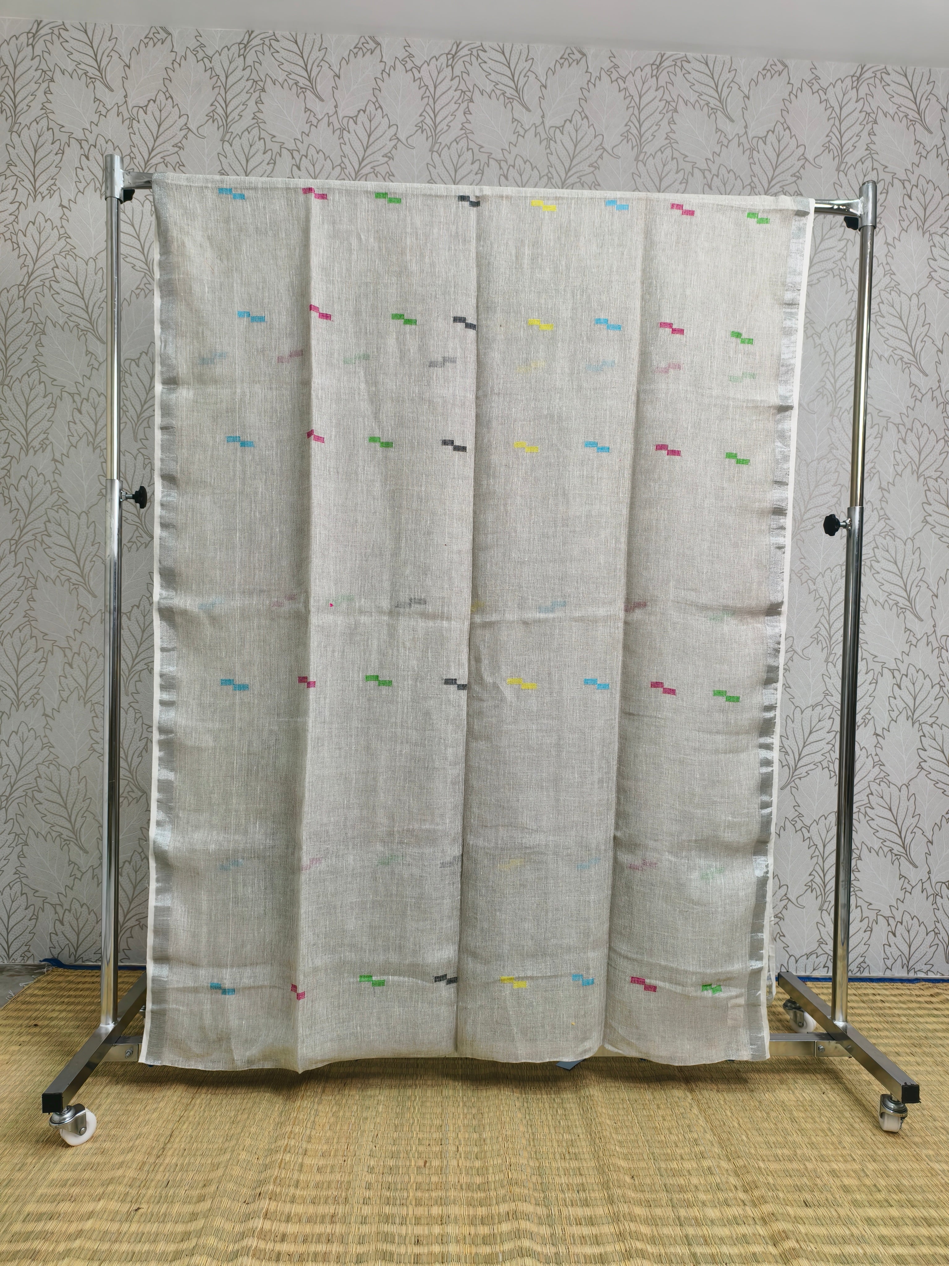 Linen by Linen needle jamdani saree