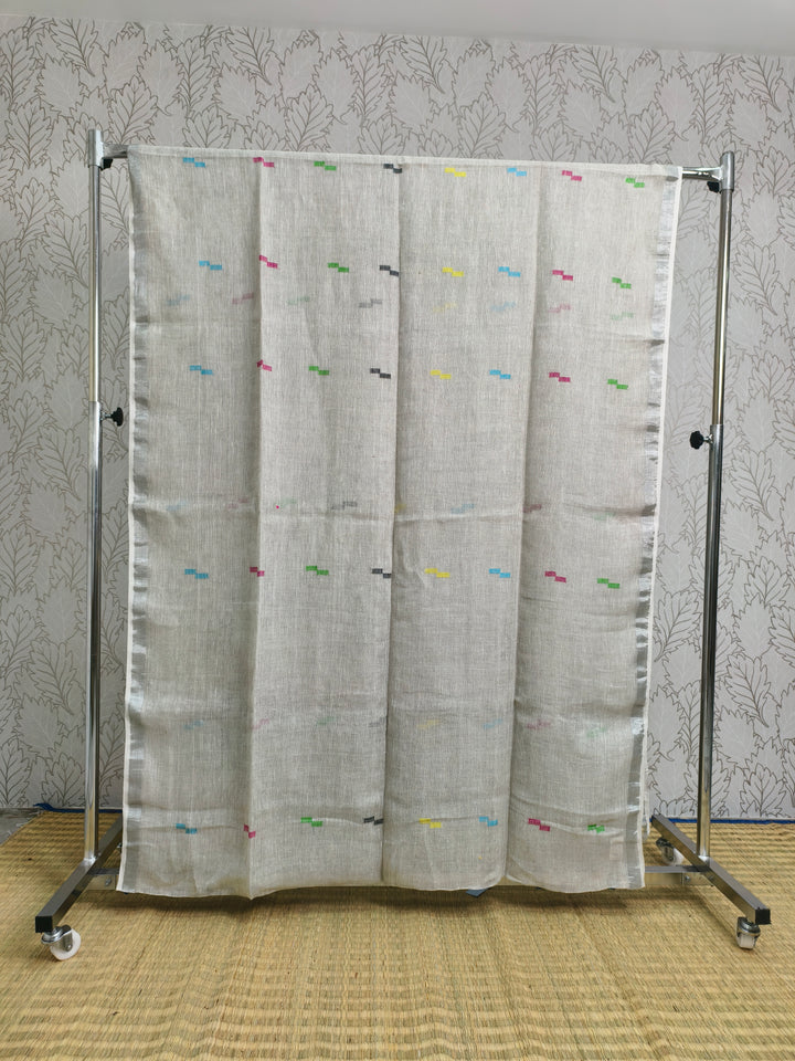 Linen by Linen needle jamdani saree