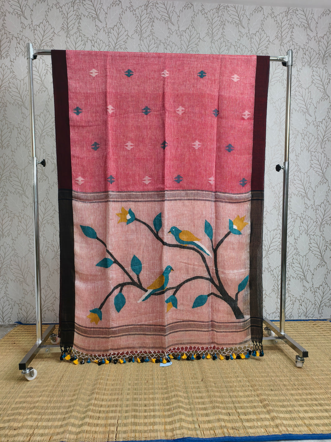 Linen by Linen needle jamdani saree