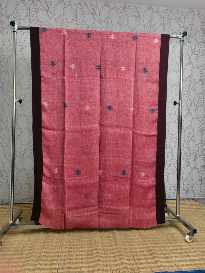 Linen by Linen needle jamdani saree