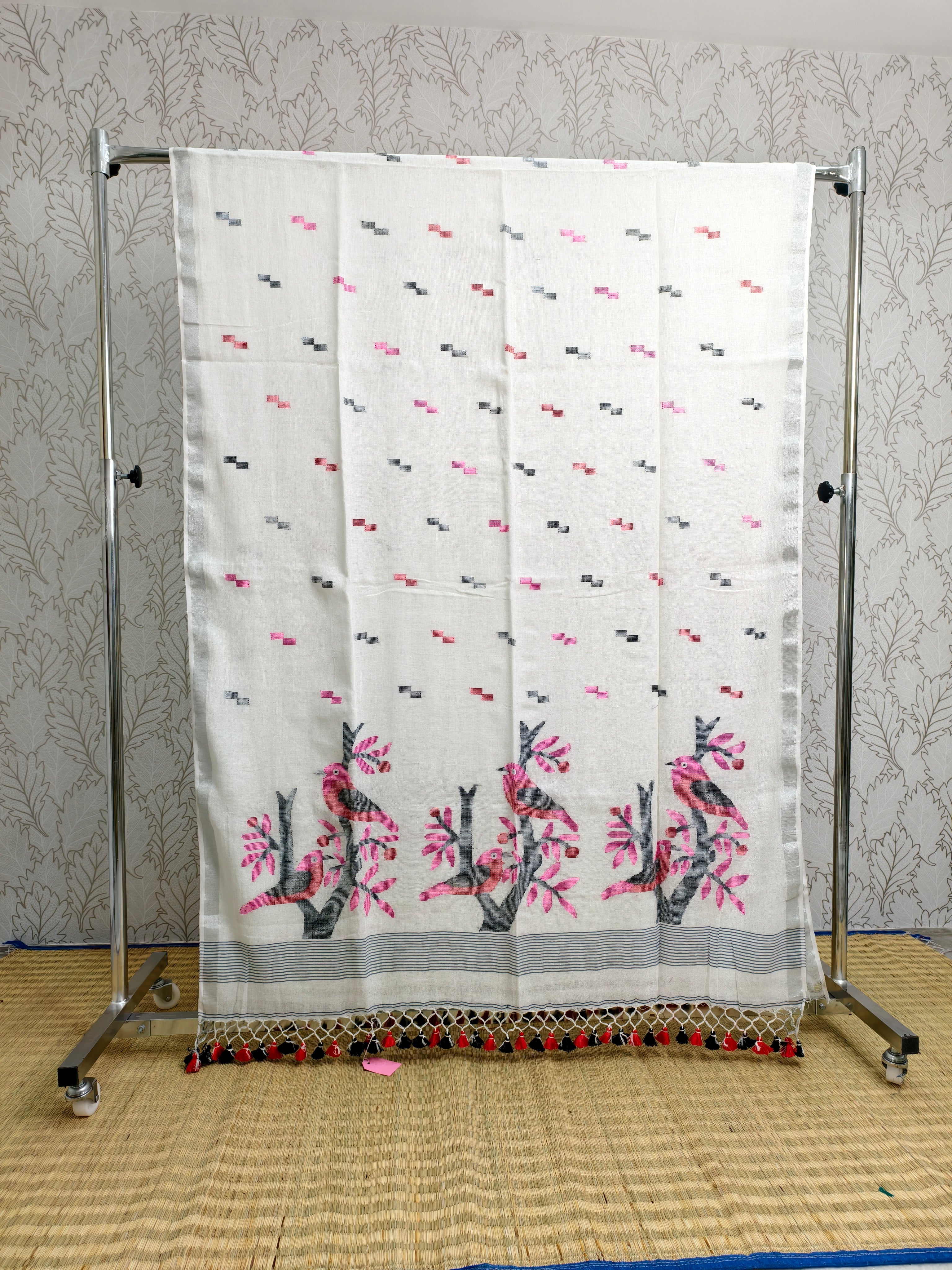 Linen by Linen needle jamdani saree