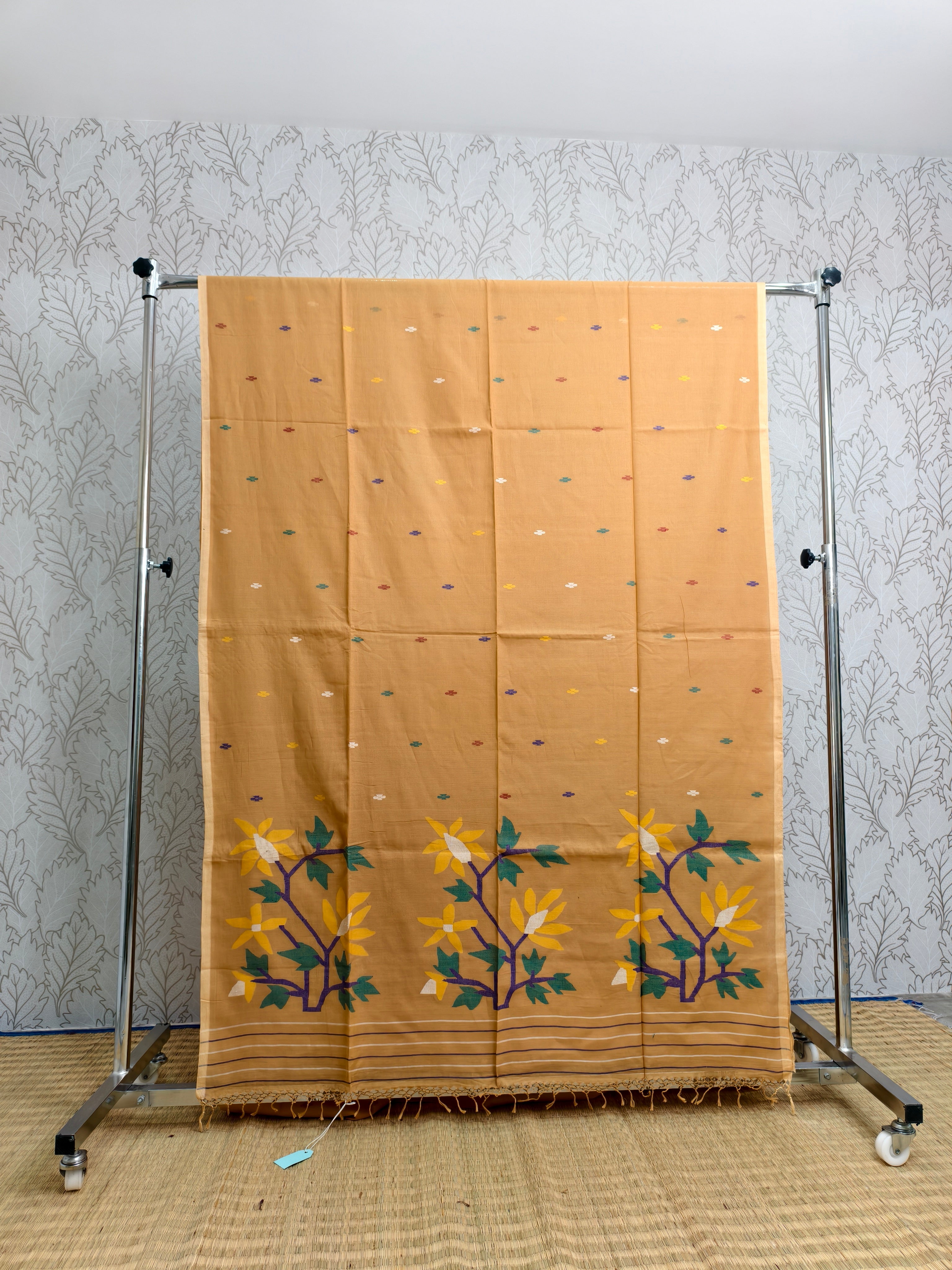 Premium mul cotton needle jamdani saree